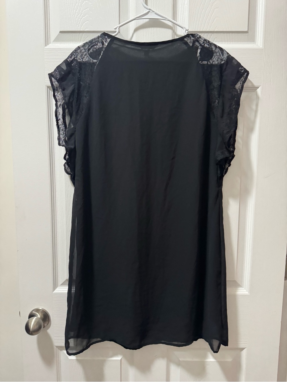 C Black Lace-Sleeve Tunic Dress - Picture 4 of 5